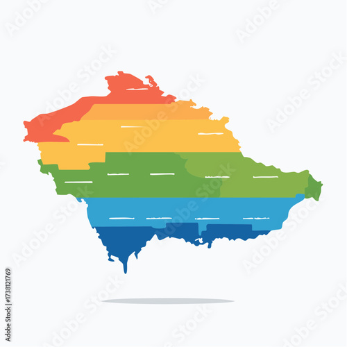 Colored vector map