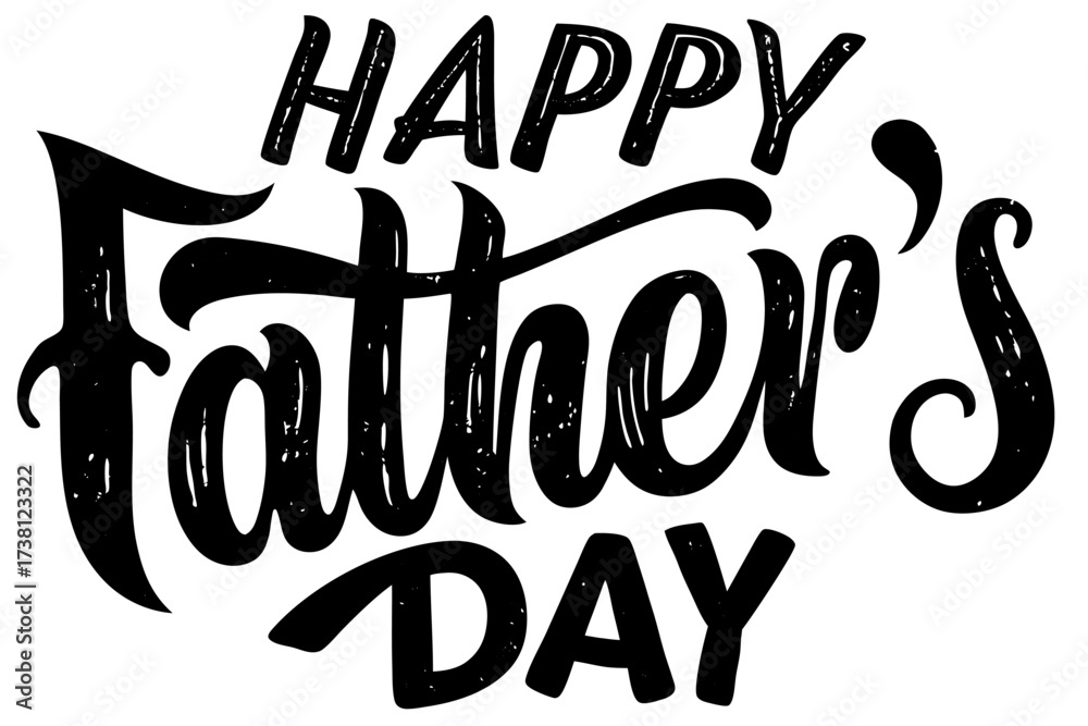 Fototapeta premium Happy Fathers Day Typography design