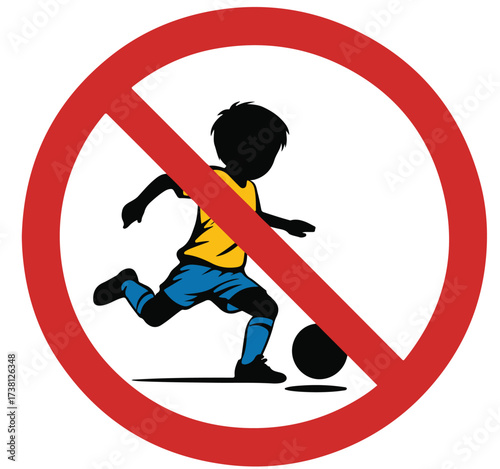No Ball Playing/No Soccer Allowed Prohibition Sign