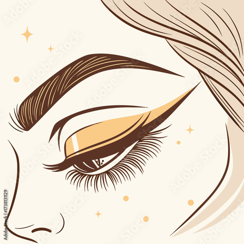 Elegant Woman's Eye Illustration