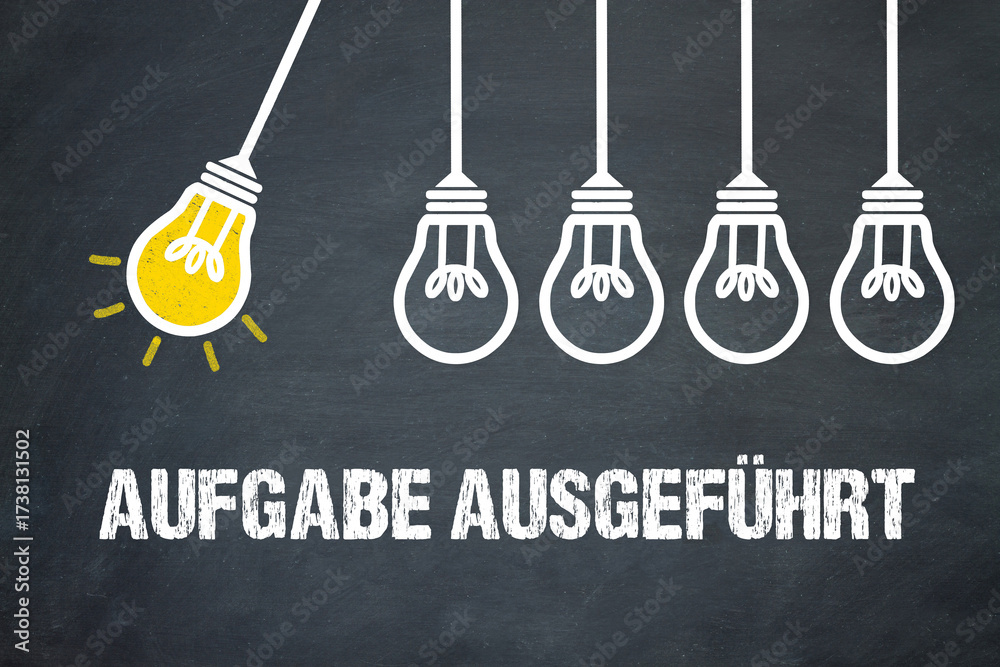 Fototapeta premium Aufgabe ausgeführt 