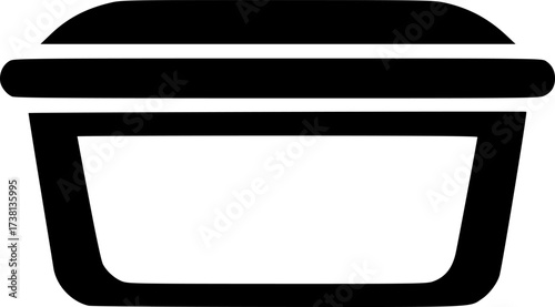 food storage container icon flat vector icon
