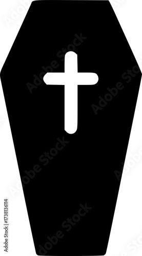 coffin icon flat vector icon
