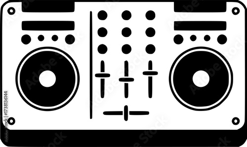 dj mixer icon flat vector icon
