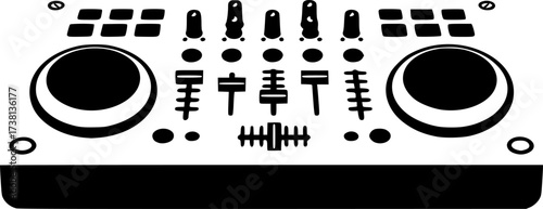 dj mixer icon flat vector icon
