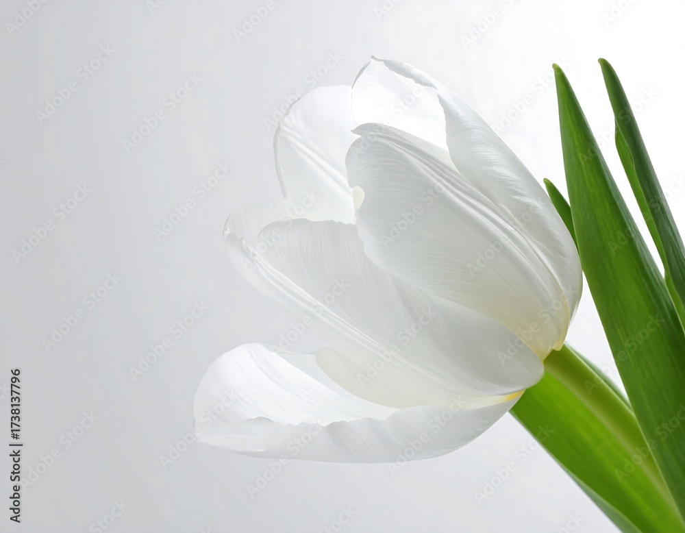 Obraz premium White tulip in soft light