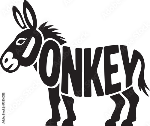 donkey typography
