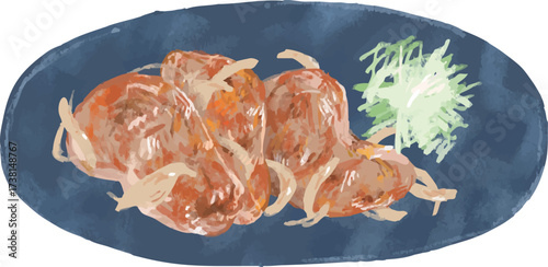 生姜焼きのイラスト