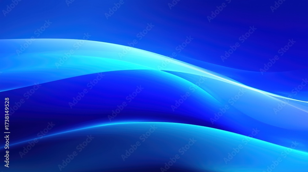 Obraz premium Sleek Blue Abstract Wave Background for Modern Design Projects