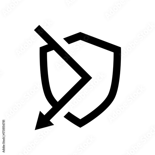 Hammer and Cracked Shield Icon