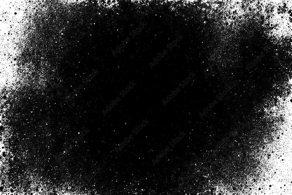 Fototapeta premium Abstract black and white grunge texture with dust, scratches and spray paint effect, high contrast gradient background for artistic design, vintage distressed surface or creative graphic use