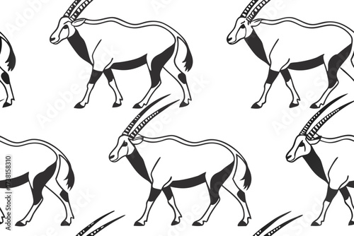 set of wild animals silhouettes