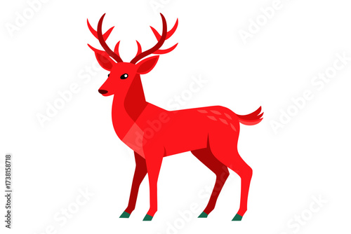 red deer vector