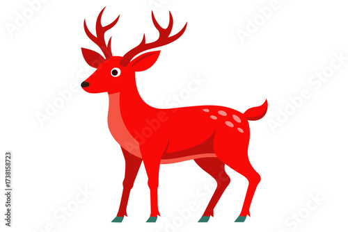 red deer vector illustration