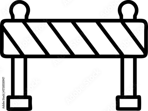 traffic barrier vector icon on white or transparent background. coal mining or mining worker or mining labor icons items. Stroke icon collections. Editable Stroke icon collection for mobile and web.