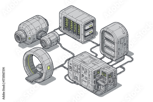 Interconnected futuristic modules for advanced scientific and agricultural research facility