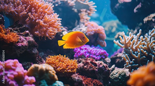 Wallpaper Mural Vibrant coral reef aquarium (1) Torontodigital.ca