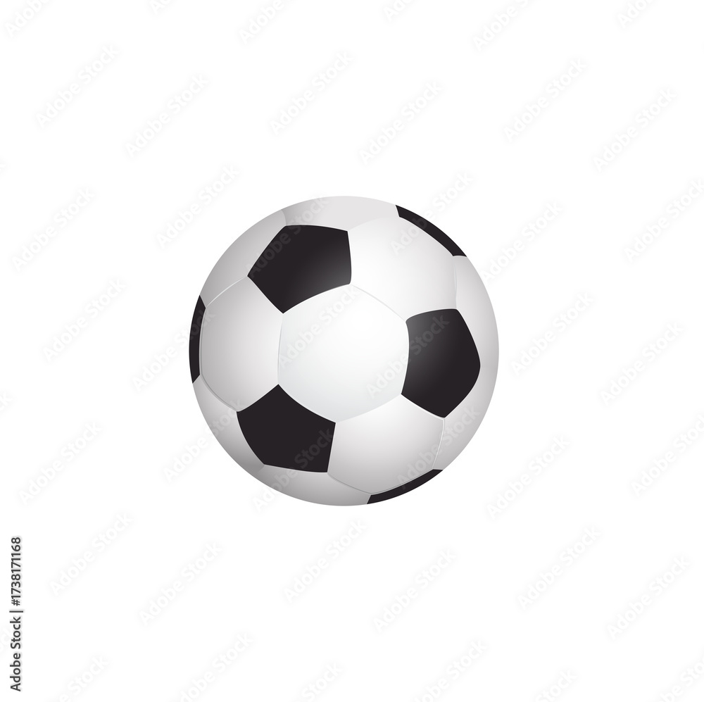 Fototapeta premium Close-up of a black and white soccer ball. It's a round, symmetrical object with a distinct pattern of black and white hexagons. PNG