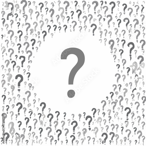 Random gray question mark for background, vector illustration