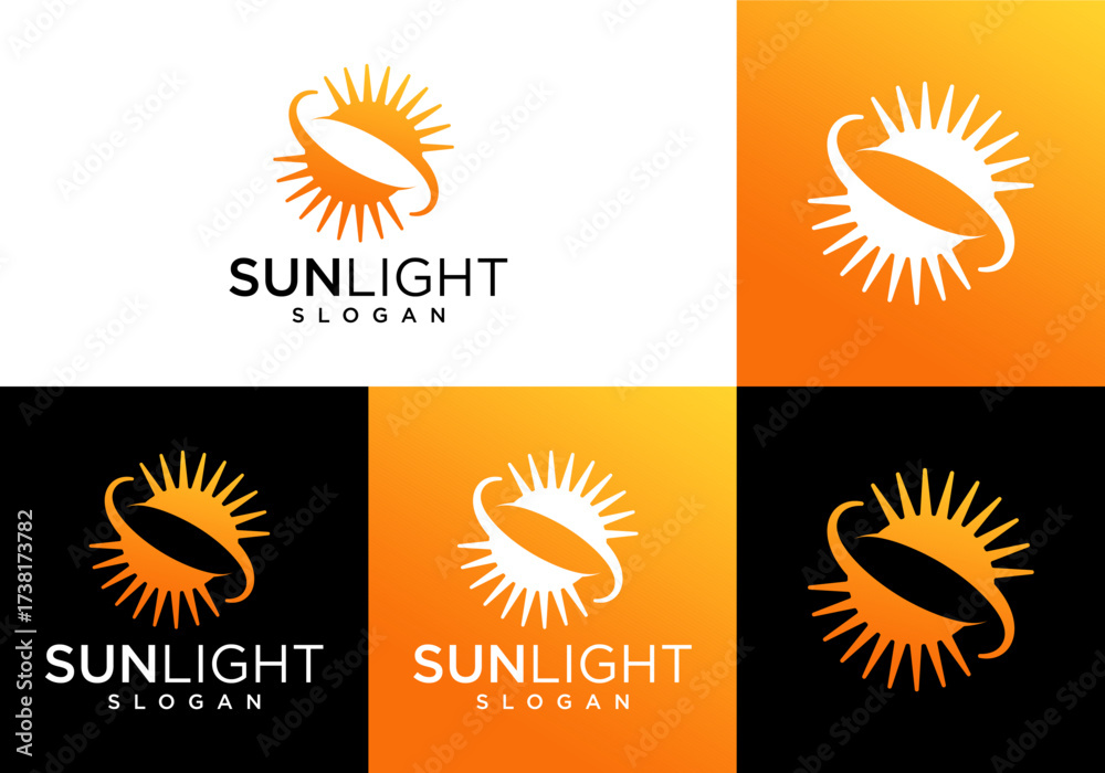 Fototapeta premium simple sun logo icon vector
