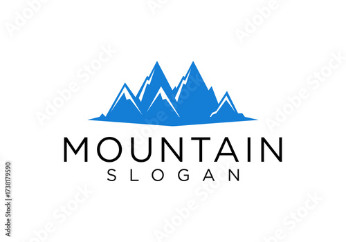 abstract mountain logo design vector