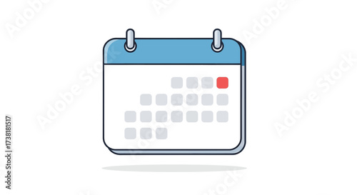 Stylized calendar illustration representing planning important date with modern design