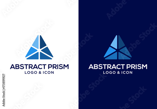 abstract triangle logo icon vector