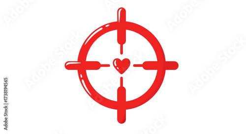 Heart in the crosshairs: A symbolic representation of love, targeting connections and desired