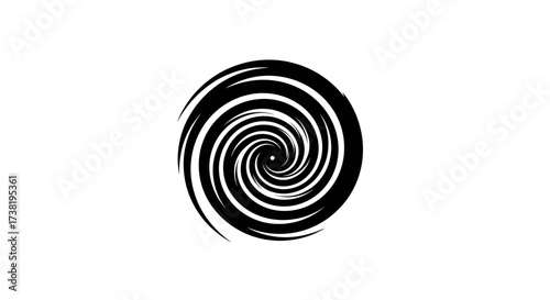Abstract black vortex illustration symbolizing depth and swirling motion artistic rendition