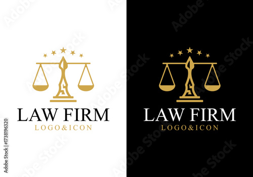 law firm logo icon vector design with initial letter S