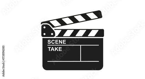 Black and white clapperboard symbolizing filmmaking and creative production process