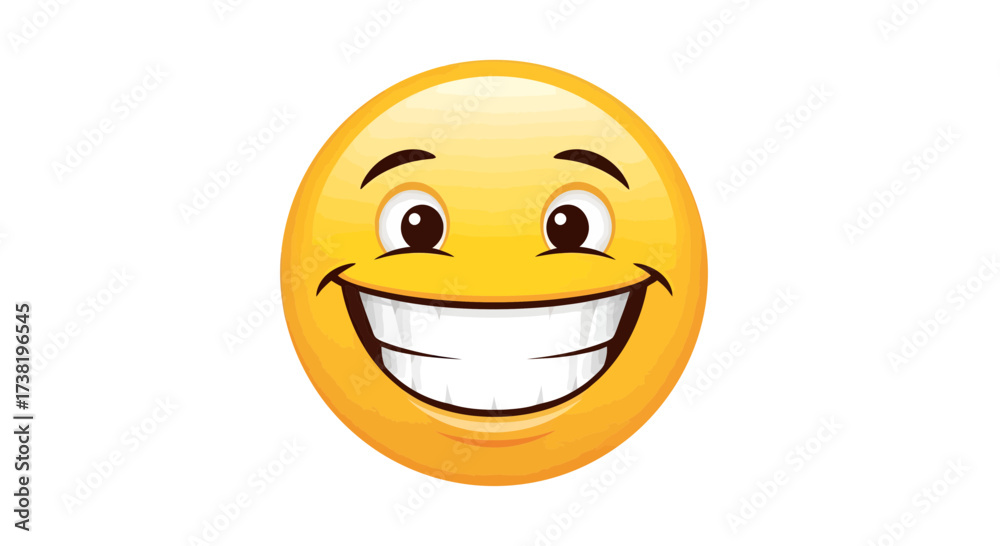 Fototapeta premium Bright and sunny smiley face illustration symbolizing happiness and positive emotion in digital