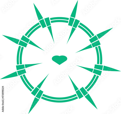 Y2k Heart in Spikes
