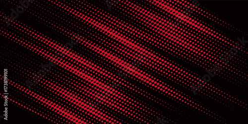 Red halftone dots blue color pattern gradient grunge texture background. Dot pop art comic sport style vector illustration. Eps10