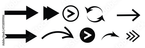 Arrow icon set. vector illustration