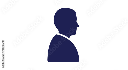Silhouette portrait of an executive or professional on a clean white backdrop image