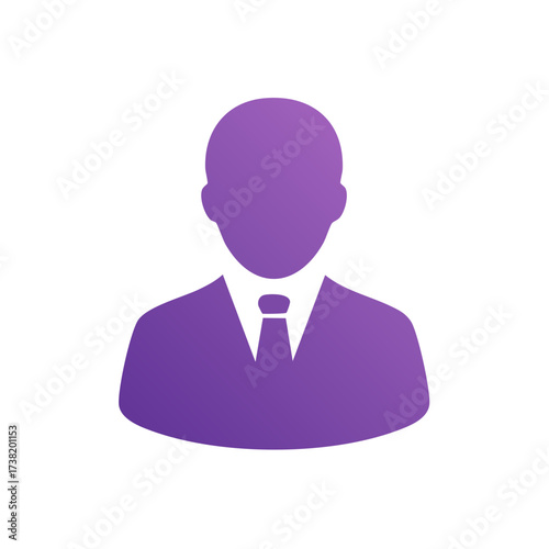 User icon of a businessman in a suit, male avatar for a profile or account vector illustration