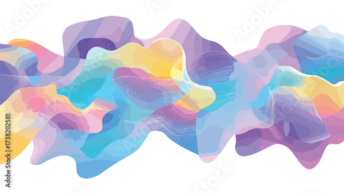 Abstract Vibrant Wavy Forms Design