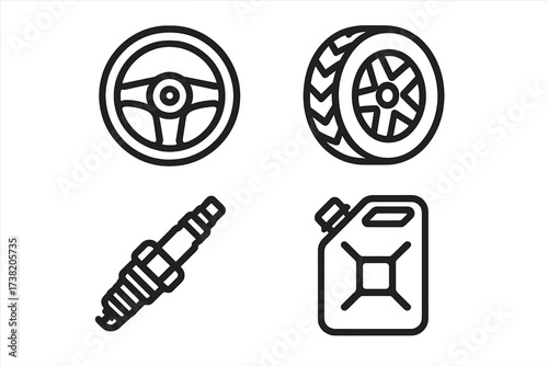 Essential automotive parts and accessories for vehicle maintenance and driving