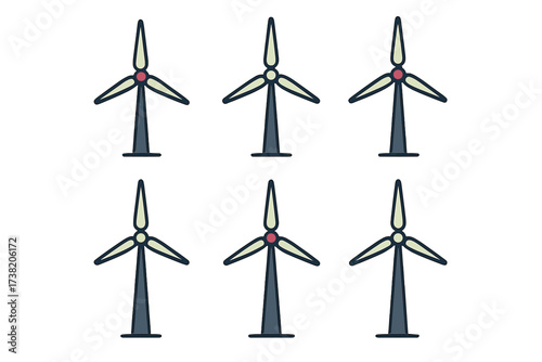 Wind turbines generating clean renewable energy for sustainable power and environmental protection