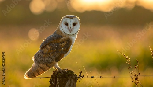 Barn Owl at Sunset