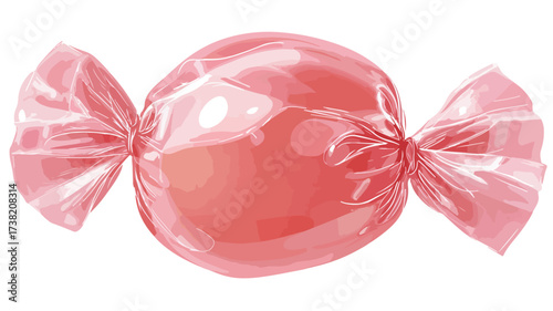 Delicious Bubble Gum Candy Vector Illustration for Food Advertising Campaigns