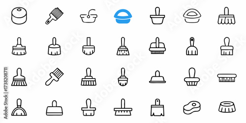 Discover a versatile collection of cleaning tools and household essentials, perfect for organizational projects and everyday chores, showcasing brushes, dustpans, and unique items.