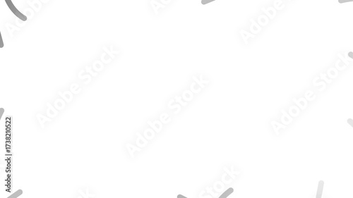 Animated silver decorative wavy lines is drawn. Linear background with copy space. Looped video. Vector illustration isolated on white background.
