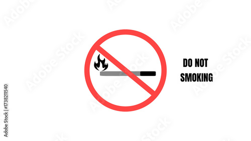 No smoking sign simple vector illustration with cigarette and flame in red circle isolated on white background Free Download No smoking sign simple vector illustration with cigarette and flame in red circle isolated on white background - GFXLoad