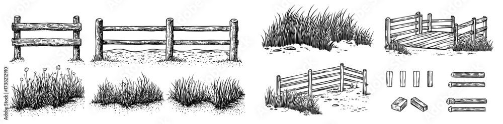 Different designs and structures are featured in a variety of fence silhouettes