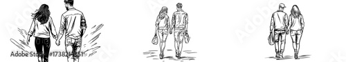 A couple's silhouette holding hands at a crosswalk is ideal for themes of romance