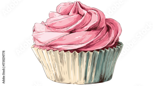 Delicious Cupcake Food Vector Graphic Design Drawing for Creative Projects