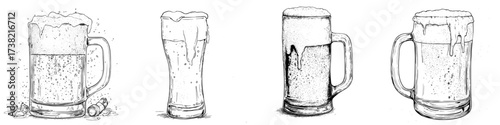 A watercolor illustration of Ginger Beer is isolated on a white background