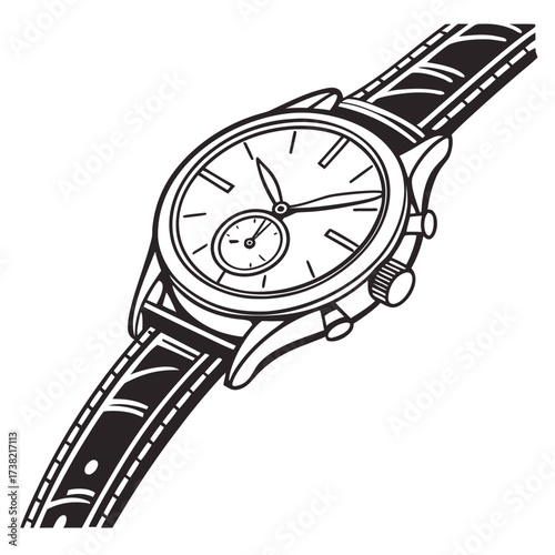 Elegant wristwatch, classic timekeeping accessory